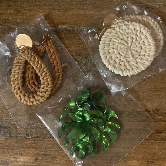 🔥🔥 (3/$20) 
Miami Themed Fun and Flirty Earrings New In Package - Picture 1 of 5